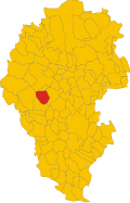 Map of comune of Monte di Malo (province of Vicenza, region Veneto, Italy)